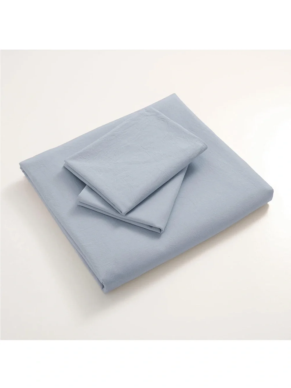 NEW JIYUAN Super Queen Washed Cotton Duvet Cover Set Relaxed Linen Feel. 3 pcs
